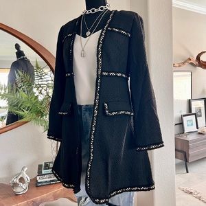 NWOT Open Front Fully Lined Tweed Jacket w/Slight Flare